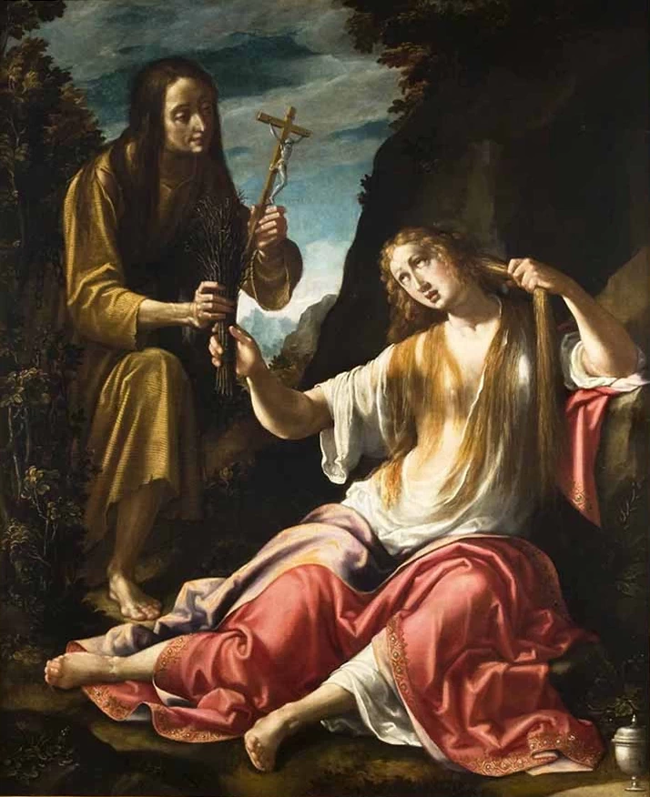 Aurelio Lomi - Santa Maria Egiziaca mostra alla Maddalena gli strumenti della penitenza